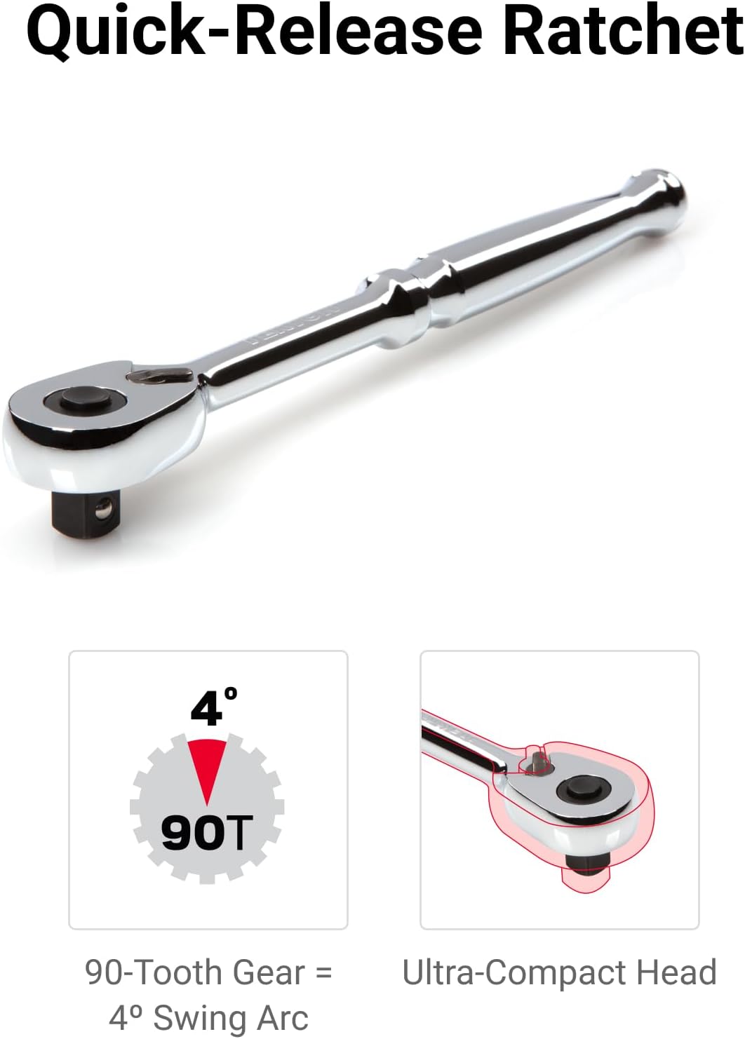TEKTON 3/8 Inch Drive 6-Point Socket and Ratchet Set with Rails and Trays, 74-Piece (1/4-1 in., 6-24 mm) | SKT13301