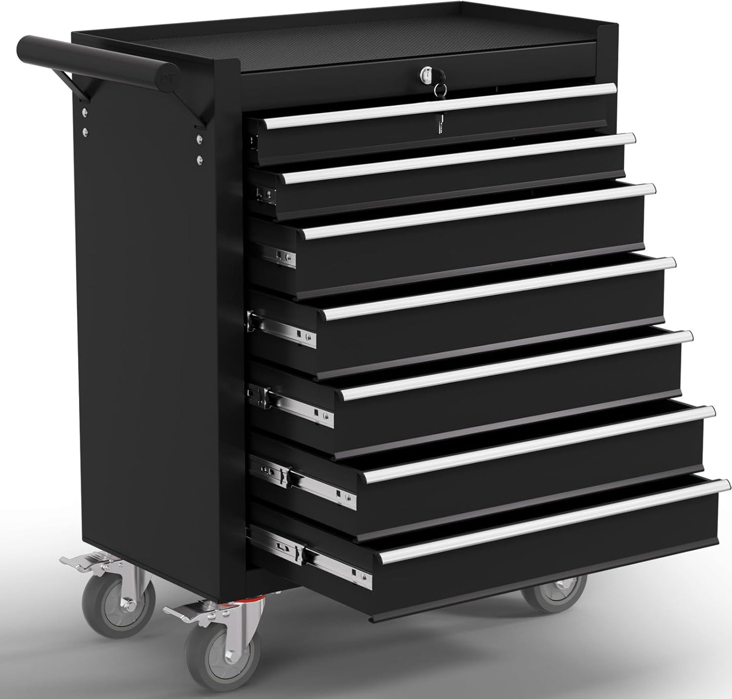 5-Drawer Tool Chest,Rolling Tool Cart with Wheels,High Capacity Tool Cabinet with Locking System for Garage, Warehouse, Workshop-Black