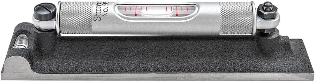 Starrett Machinists' Level with Ground and Graduated Main Vial - Ideal for Machine Shop and Tool Room Use - 6" Length, Cross Test Vial, Without Case - 98-6