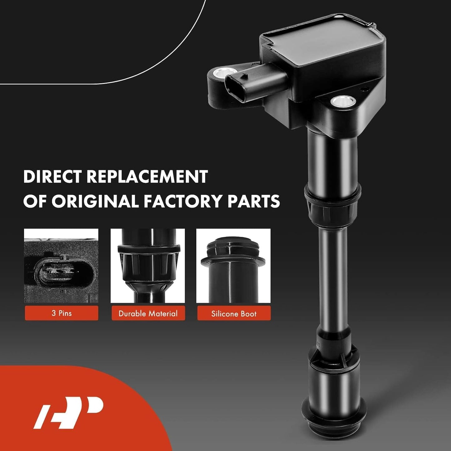 A-Premium Set of 4 Ignition Coil Pack and Iridium Spark Plugs Compatible with Ford Escape 2013-2016, Fusion 2013-2014, Fiesta 2014-2019, Transit Connect 2014-2016, 1.6L