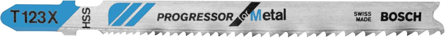 Bosch T318A100 100-Piece 5-1/4 In. 24 TPI Basic for Metal T-Shank Jig Saw Blades