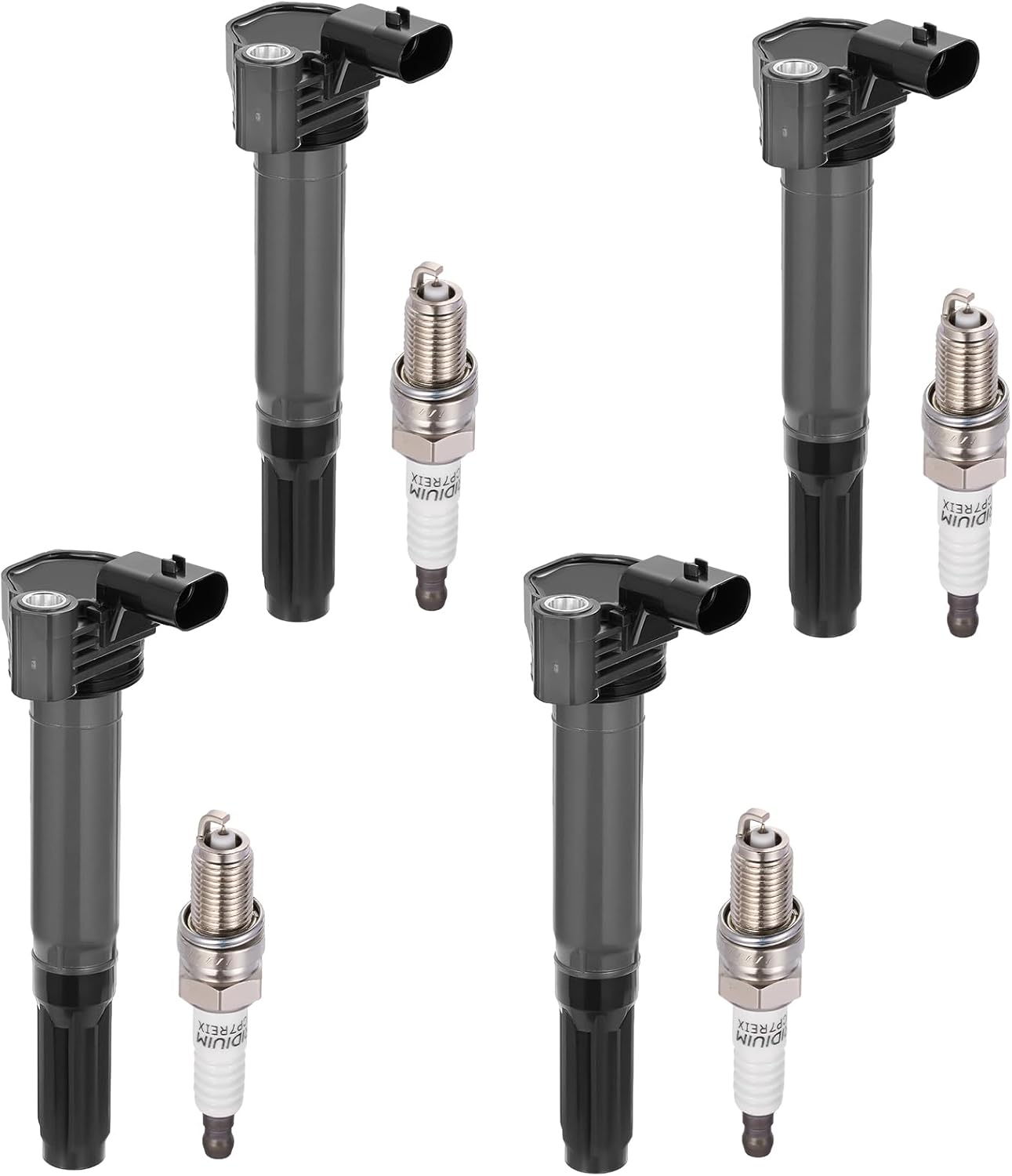 BDFHYK Ignition Coil Pack UF807 and Iridium Spark Plugs 93175 Compatible with Chrysler Pacifica Dodge Durango Jeep Grand Cherokee Wrangler Ram 1500 3.6L V6 68223569AB LKR7DIX-11S, Sets of 6