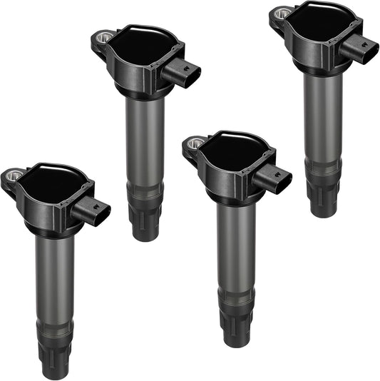 BDFHYK Ignition Coil Pack UF557 Set of 4 Compatible with Dodge Chrysler 200 Sebring Avenger Caliber Journey Compatible with Jeep Compass Patriot 1.8L 2.0L 2.4L L4 Replacement for IC637 IC637SB