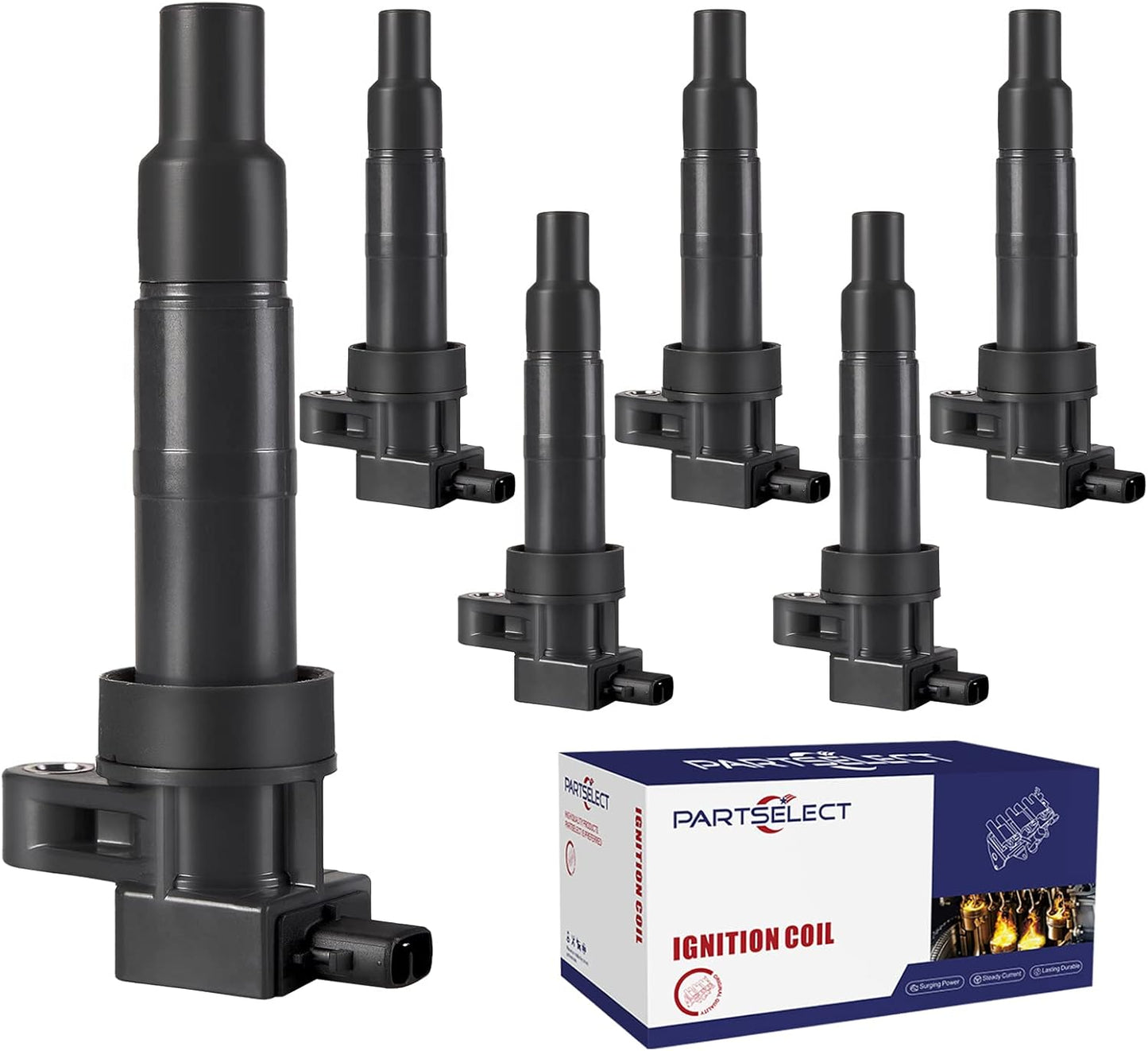 6PCS Ignition Coil Pack UF648 C1791 5C1848 Replacement for Jeep Grand Cherokee Wrangler for Dodge Avenge Challenger Charger Durango RAM 1500 for Chrysler 300 for VW Routan 3.6L V6 2011-2016