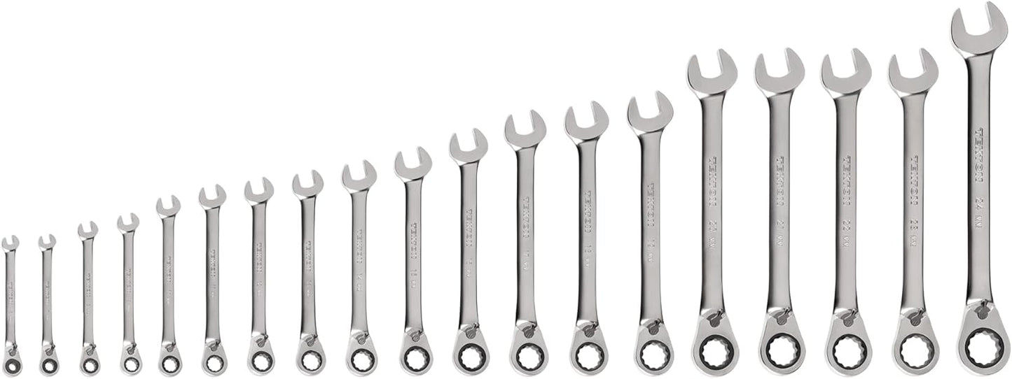 TEKTON Reversible 12-Point Ratcheting Combination Wrench Set with Modular Organizers, 25-Piece (1/4-3/4 in., 6-19 mm) | WRC94304