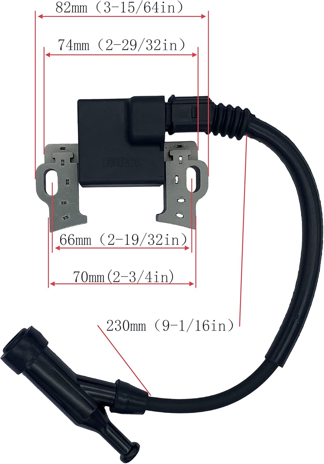 YAMAKATO 30500-Z5T-003 Four Prong Ignition Coil Module w/ 4 pin Connector for Honda GX340 GX390 GX240 GX270 OEM 30500Z5T003