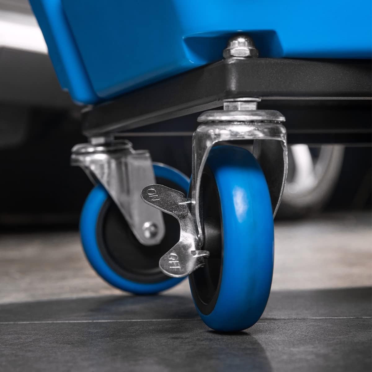 SGCB Automotive Mobile Rolling Mechanics Stool - Heavy Duty Roller Creeper Seat Soft Rubber Cushion Brake Wheels Storage Drawers Tray Roller Seat for Home DIY Garage Car Detail, 330lb Load Bear