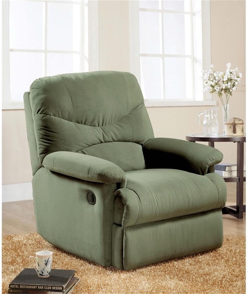 Acme Carell Furniture Recliner in Sage Microfiber