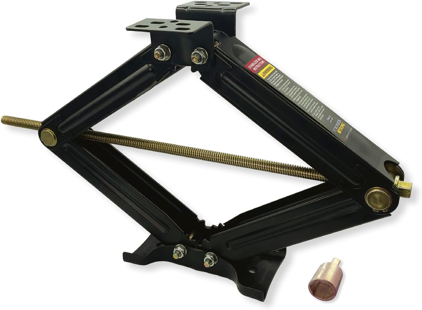 Stromberg Carlson JSC-24 Scissor Jack - 24" Scissor Stabilizer Jack for RV - Trailer Jack - Heavy Duty Scissor Jack Lifts and Levels 5000 lbs - 1 Pack Jack only