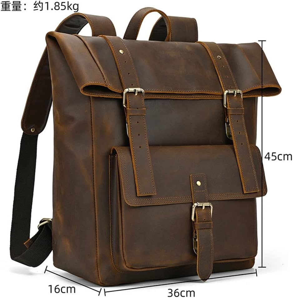 1pccs Retro Men's Backpack Large Capacity Backpack College 16 Inch Computer Bag