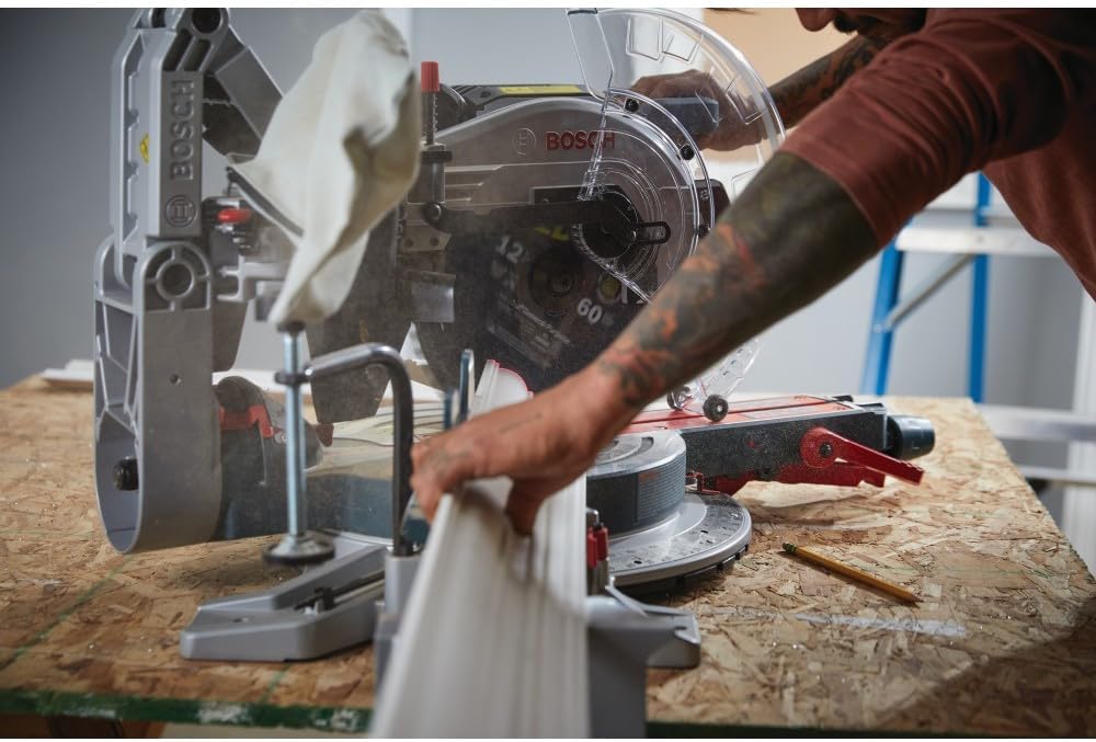 BOSCH GCM18V-12GDCN14 PROFACTOR™ 18V 12 In. Dual-Bevel Glide Miter Saw Kit with (1) CORE18V® 8 Ah High Power Battery