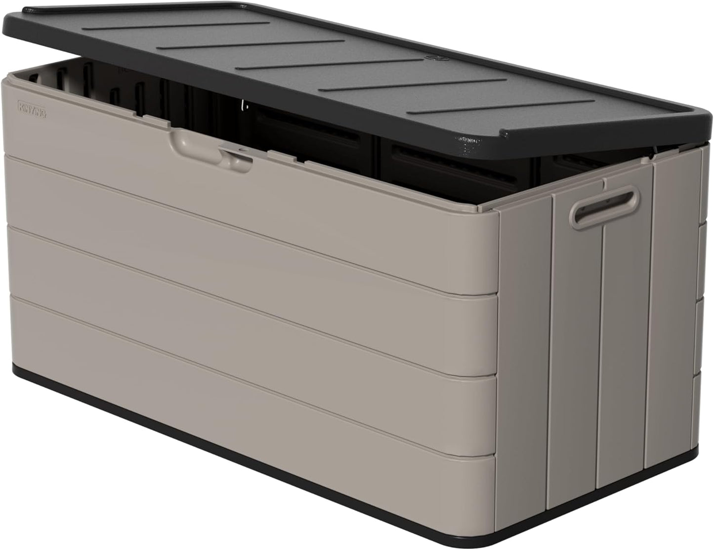200 Gallon Outdoor Storage Box - Waterproof Patio Deck Box for Outside Deliveries, All-Weather Resin Bin with Lock for Cushions & Tools, UV-Resistant, Matte Black