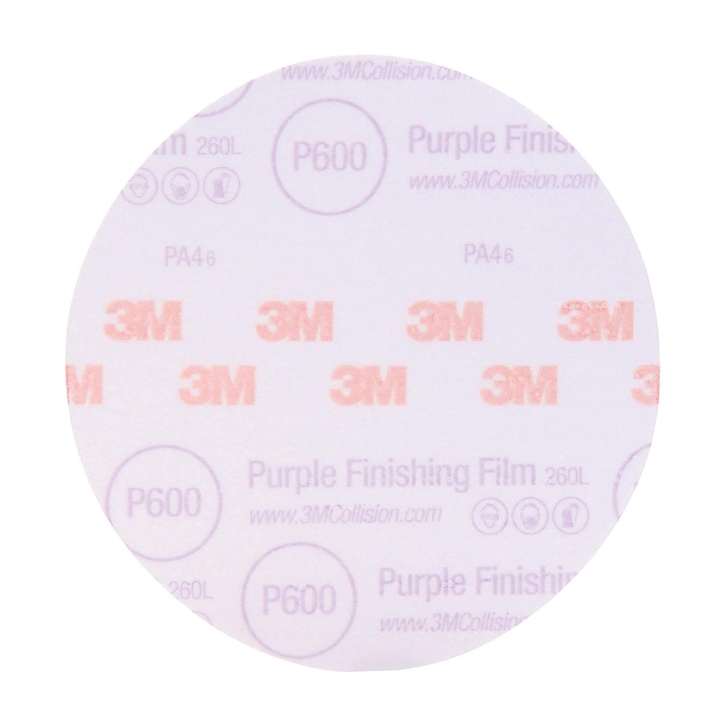 3M Hookit Purple Finishing Film Abrasive Disc 30667, 6 in, 1500+ Grade, 50 Pack, Clear Coat Sanding, Paint Finishing, Defect Removal, Long Lasting