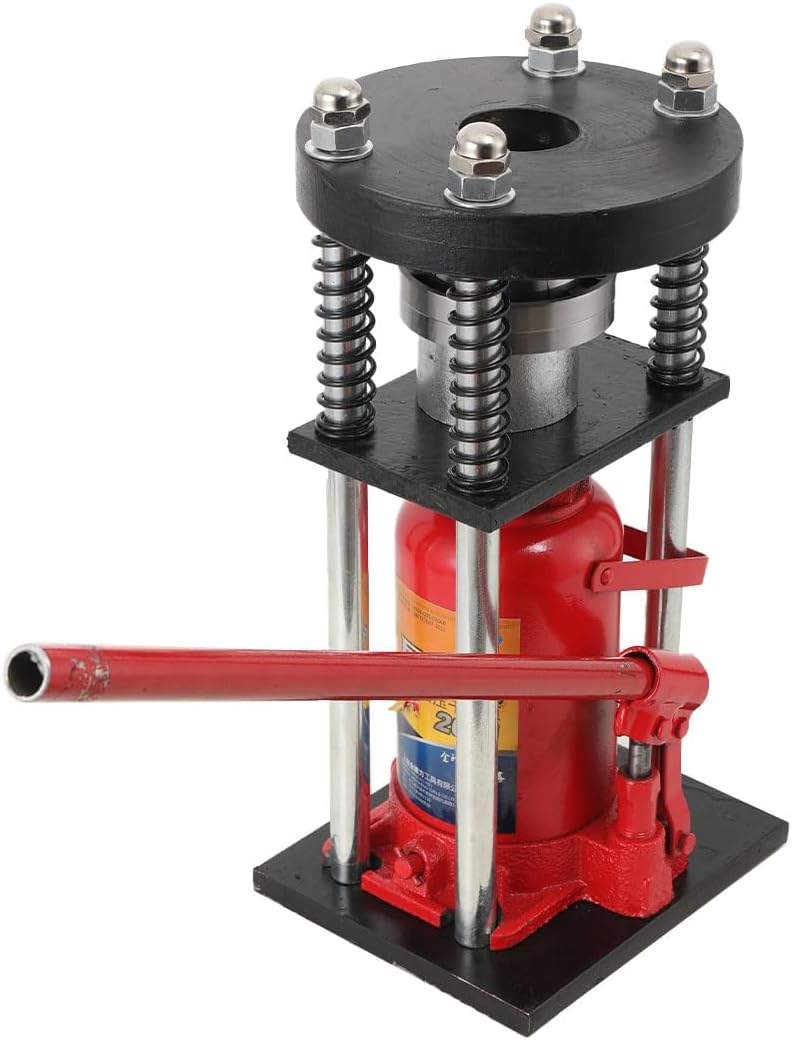 6.5-20mm Manual Hydraulic Hose Crimper Bottle Jack Hose Crimper Benchtop Agricultural 7T Hydraulic Hose Press Machine 6 Teeth High Pressure Sprayer Hose Diesel Hose Pressing Hydraulic Clamping Tools