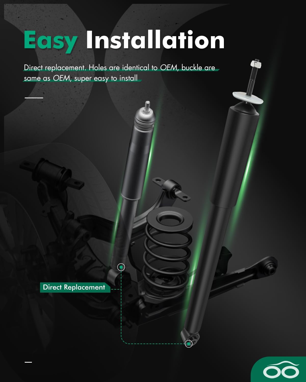 SCITOO - Rear Shock Absorber for Dodge Fits 2005-2019 for Chrysler 300,2011-2019 for Dodge Challenger,2006-2020 for Dodge Charger,2005-2008 for Dodge Magnum Shocks 5797 Struts - 2Pc Set