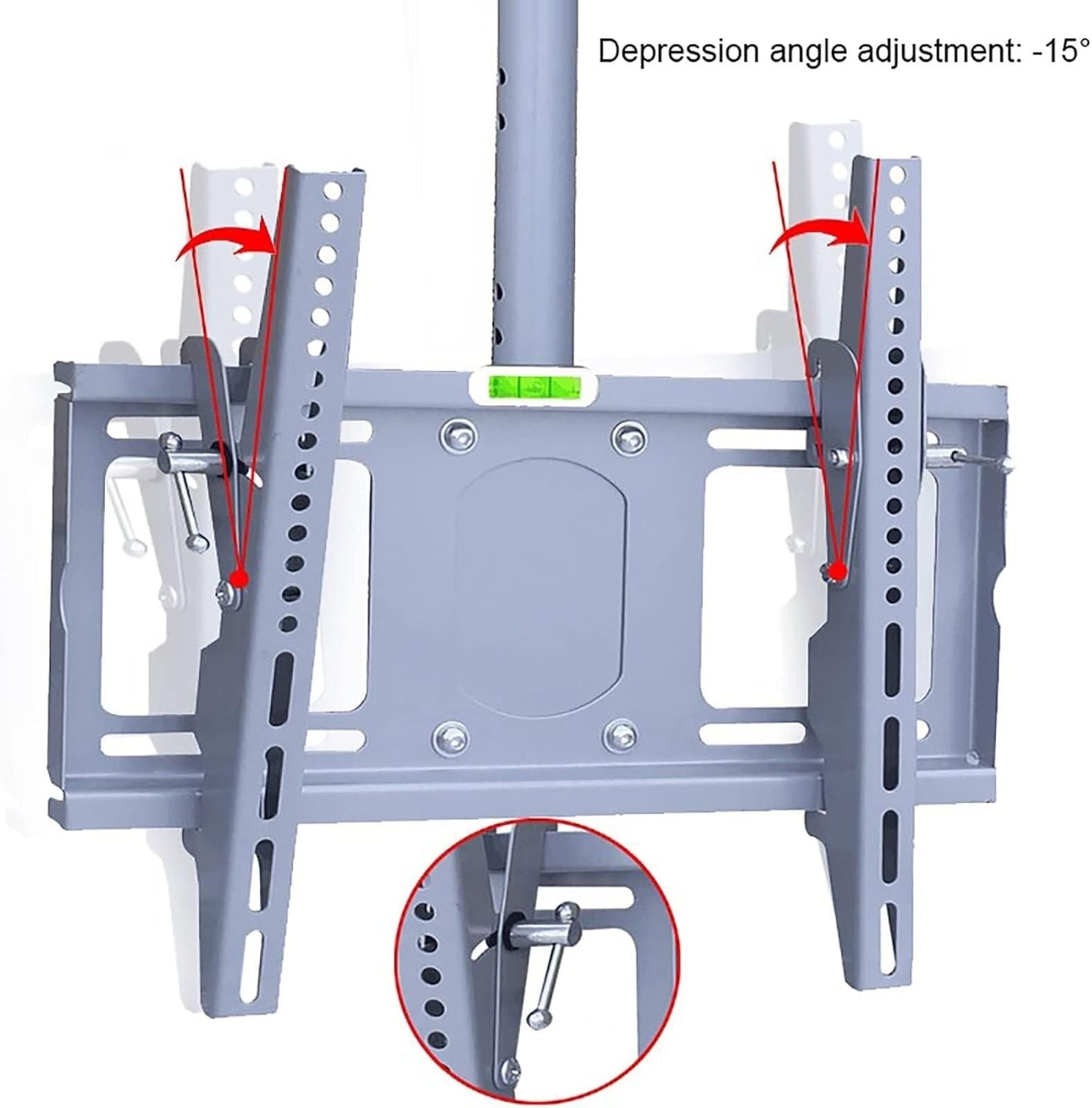 Universal TV Ceiling Mount Bracket, Adjustable Height Tilt Swivel(3m)