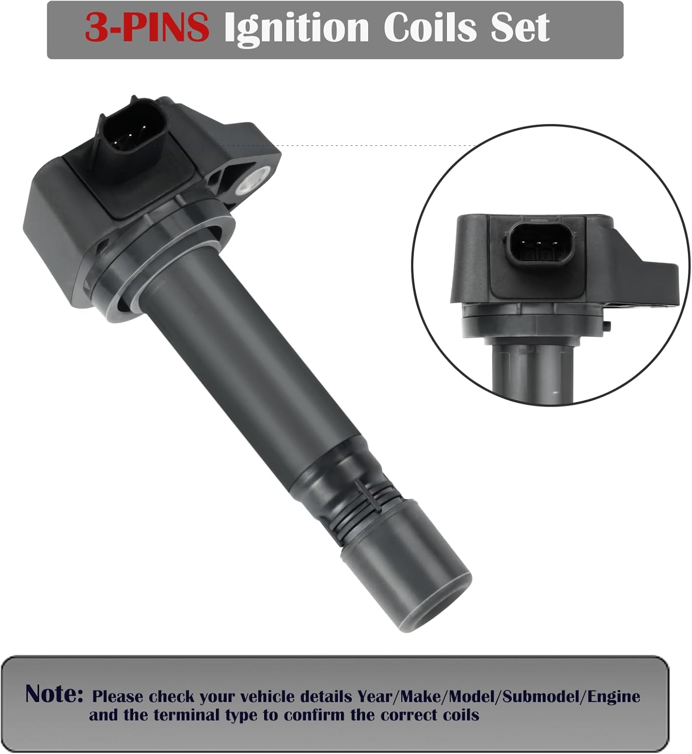 Set of 4 Ignition Coil Packs Fits for 1.8L L4 2006 2007 2008 2009 2010 2011 Honda Civic 1.8 Coils UF582 5C1637 C1580