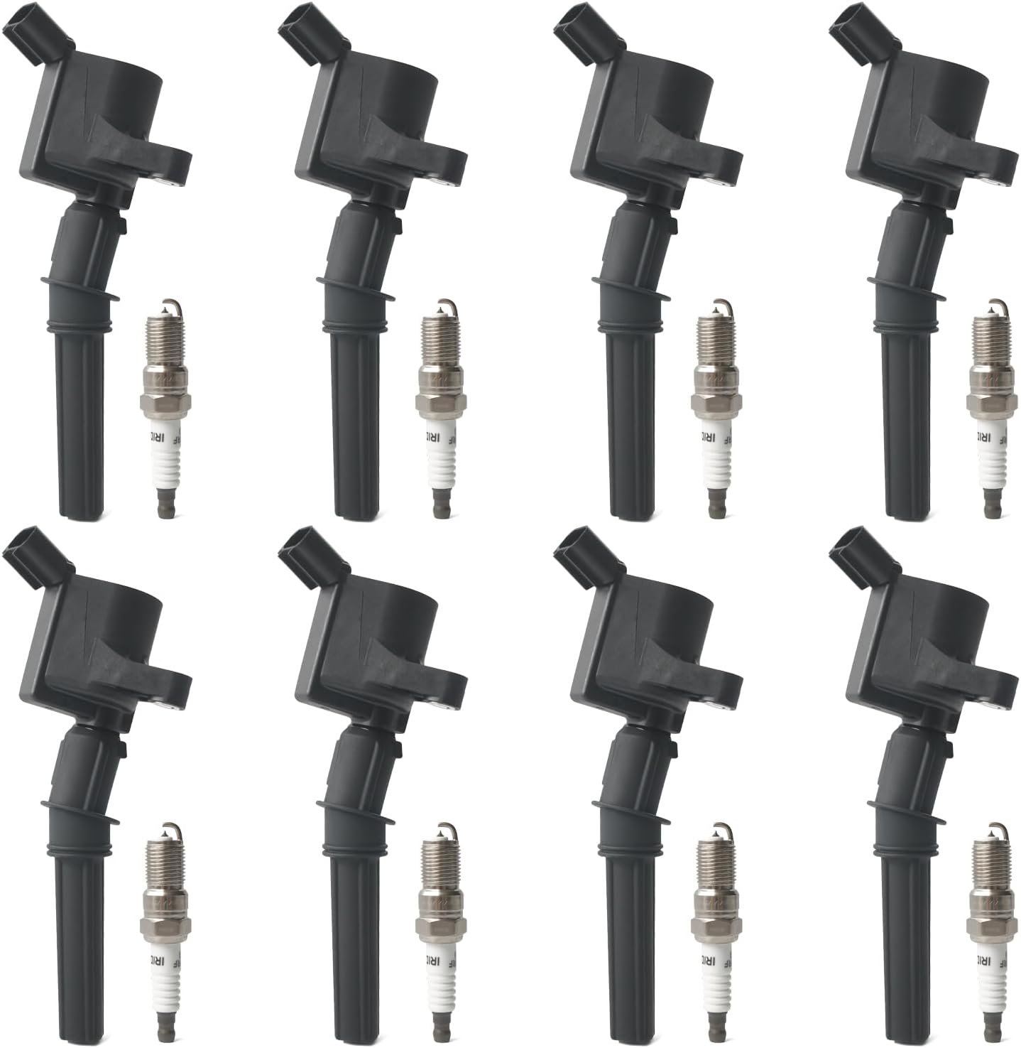 Set of 8 Ignition Coil Pack & Iridium Spark Plugs Compatible with V8 5.4L 4.6L Ford Expedition F150 F250 F350 Explorer Excursion E150 E250 E350 Crown Victoria Mustang Lincoln Replace DG508 FD503 SP479