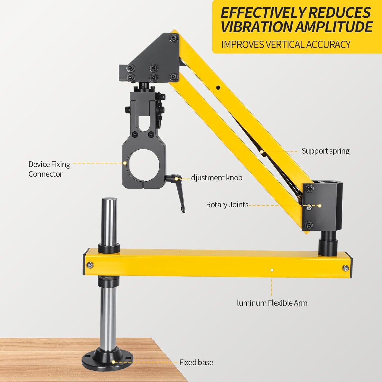 Aluminum Tapper Bracket,Drill Bracket,360 Degree Tapping Machine Flexible Arm,Screwdriver Wrench Handheld Hardware Tools(Universal Clamp 60MM/2.36in)