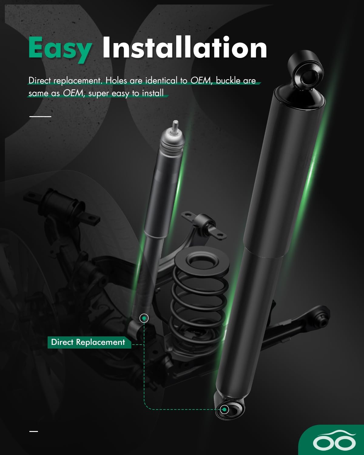 SCITOO - Rear Shock Absorber for Nissan Fits 2005-2018 for Nissan Frontier,2009-2012 for Suzuki Equator Shocks 345067 Struts - 2Pc Set