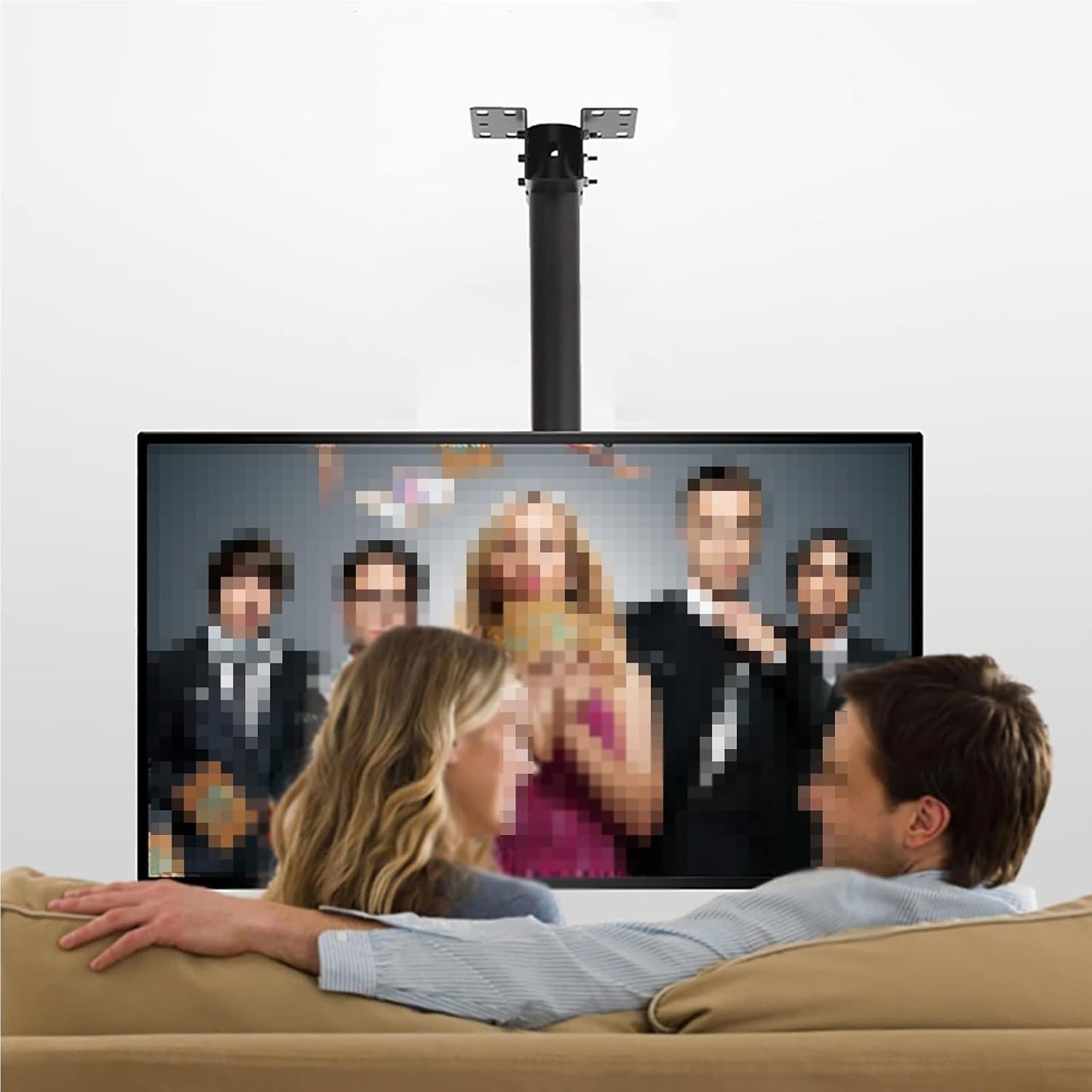 Adjustable Tilt TV Ceiling Mount - Ceiling TV Mount Bracket, Fits 50-80 Inch TVs TV Mount, Tilt and Rotatable TV Stand, with Loading 100kg/220Lbs, Two Types of Installation,11.6m