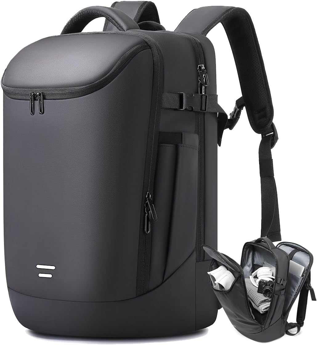 Travel Carry on Backpack 50L Expandable Flight Approved Backpacks 17.3 inch Laptop and USB Charging Port bags Water Resistant Business Back Pack for Women & Men