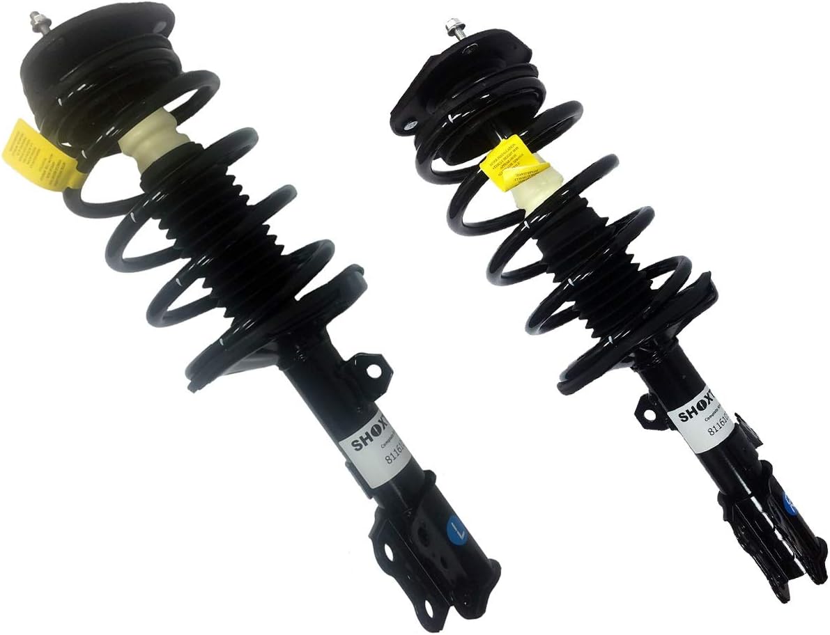 Shoxtec Front Pair Complete Struts Coil Spring Assembly Replacement for 2003-2008 Toyota Corolla Coil Spring Shock Absorber Kits Repl. Part no.172114 172115