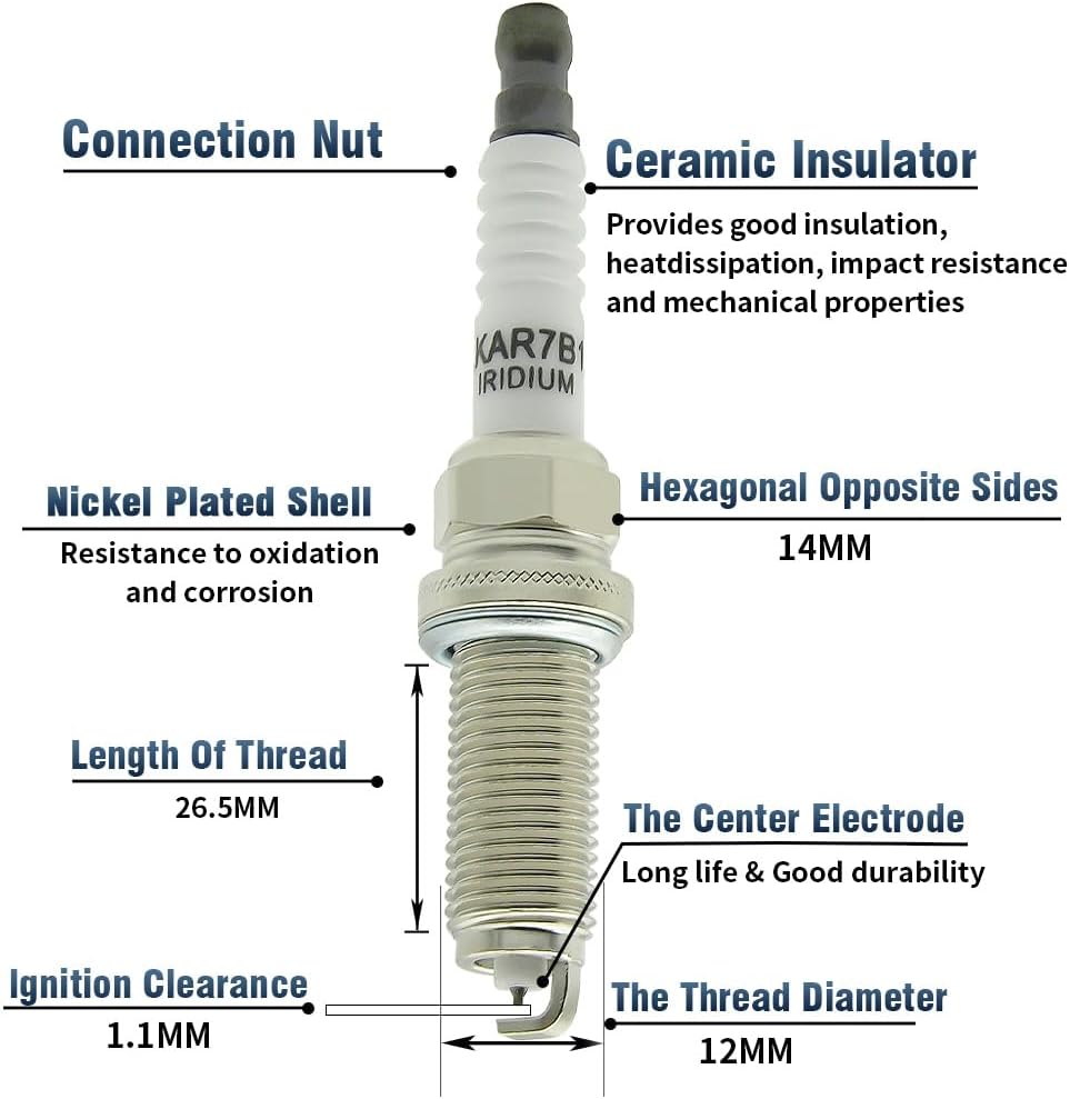 Set of 1 DG452 Ignition Coil Pack & 6PCS Spark plugs & wires Compatible with 1990-2011 Ford Ranger 3.0l, 2005-2010 Mustang Aerostar Econoline Explorer Mystique Mystique Sable Taurus Replaces FD480