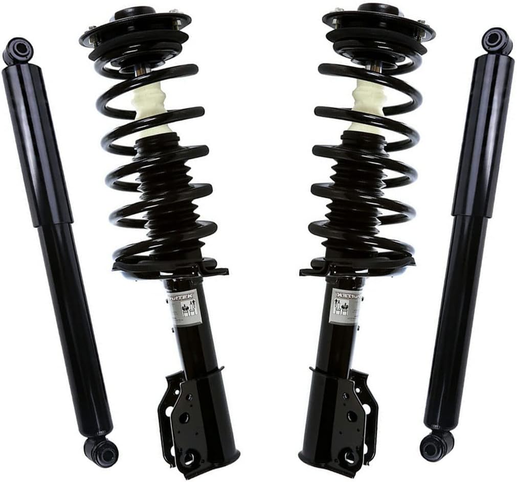 AutoShack Front Complete Strut & Coil Spring Assembly with Rear Shock Absorbers Set for Saturn Vue 2007-2010 Chevrolet Equinox | Full-vehicle Suspension System Replacement Kit CST272528-KS21260