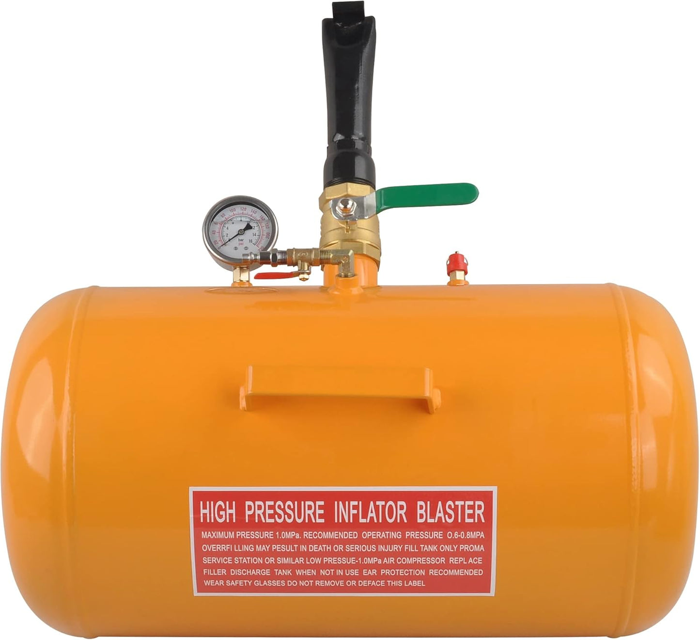 5 Gallon Air Tire Bead Seater 110 PSI Blaster Tool Seating Tire Inflator with Gauge Car Truck ATV Tractor Tank Heavy Duty (Yellow)
