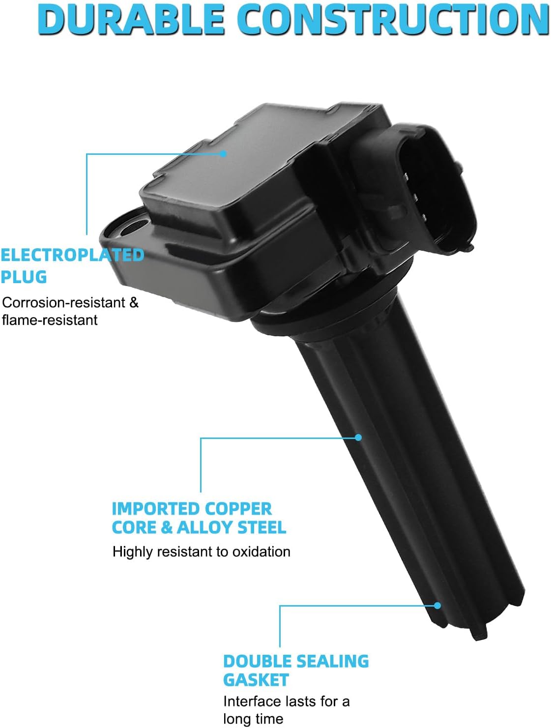 Set of 4 UF526 Ignition Coil Pack & Iridium Spark Plugs (2.0L Only) For Saab 9-3 2004-2011, 9-3X 2010-2011,Replace # 12787707 178-8440 H6T60271