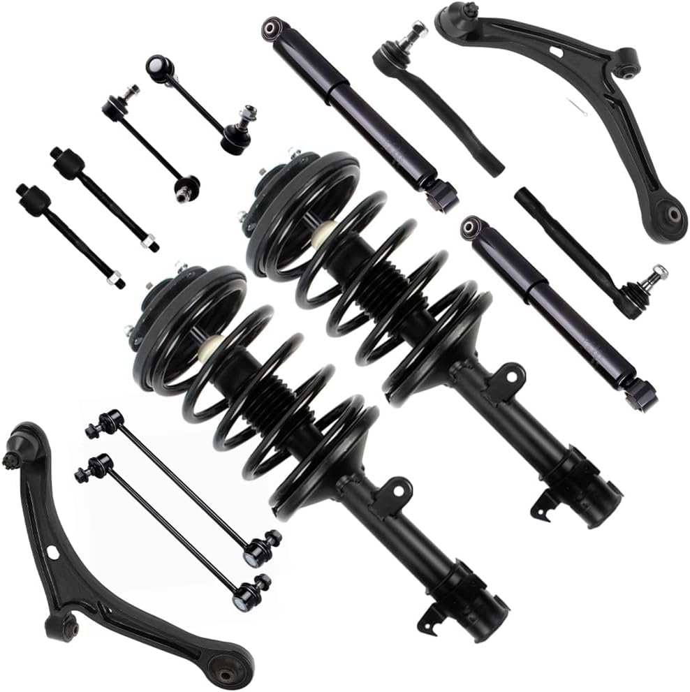 Struts Shock suspension kit for 2006 2007 2008 for Honda Pilot Front Complete Struts Assembly Rear shock absorber Control Arm and Ball Joint Assembly Stabilizer Bar Link Tie Rod End 14 Pcs