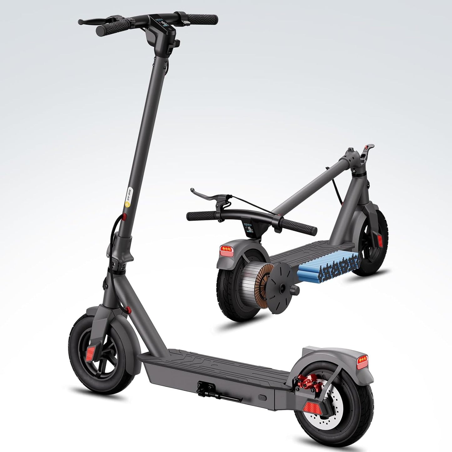 TST Electric Scooter for Adult, Up to 19 MPH and 20 Miles Long Range E Scooter, 8.5"/10" Solid and Pneumatic Tire, Portable Folding EScooter with Dual Brakes, Commuting Escooter App Control