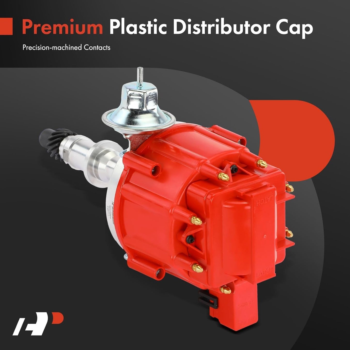 A-Premium Ignition Distributor with Cap and Rotor Compatible with Pontiac Firebird 1967-1977, Grand Am 1973-1975, Grand Prix 1962-1977, GTO 1964-1973, LeMans 1963-1977, Tempest 1963-1970, Bonneville