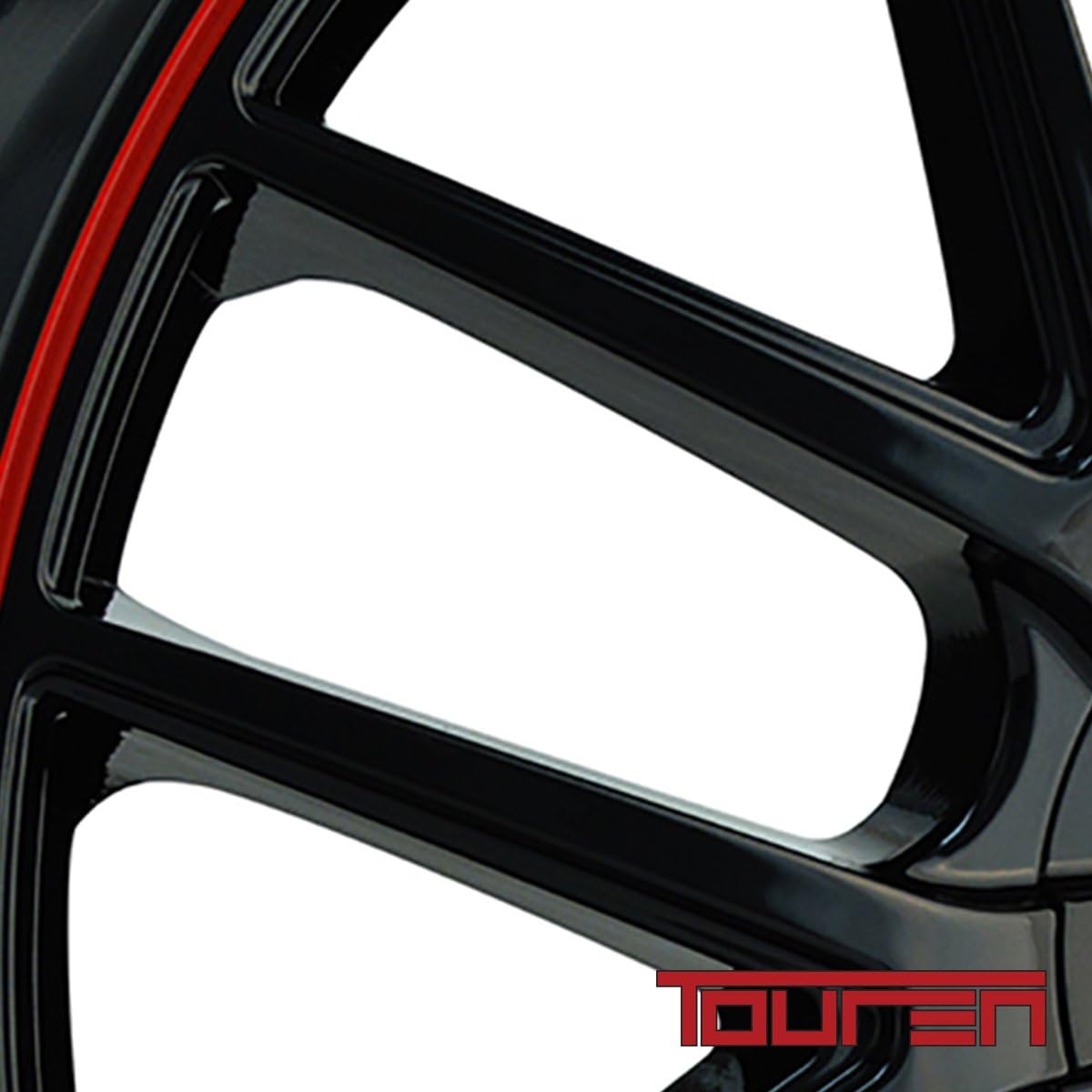 Touren TR60 3260 Wheel with Black Finish with Red Ring (16x7"/5x100mm)