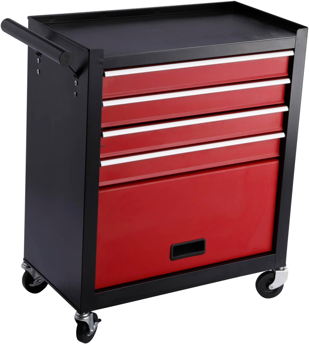 6-Drawer Rolling Tool Chest Cabinet, Large Capacity Metal Tool Box with Wheels and Locking, Roll Around Storage Organizer Tool Cart for Garage, Warehouse, Work Shop - Blue