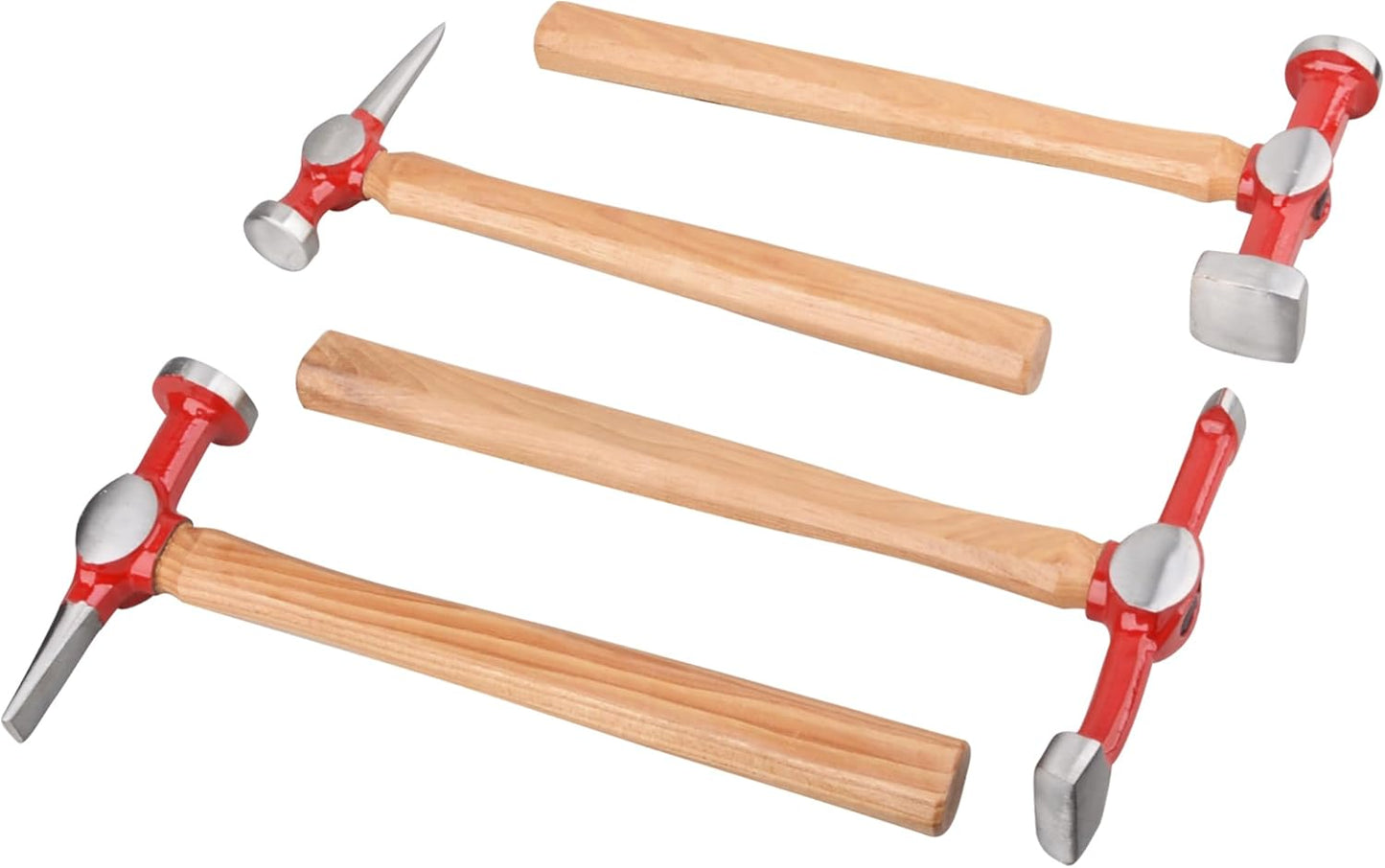 9 pcs heavy duty Auto Body Repair Tool, Fender Repair Kit Carbon Steel Hammer Dolly Set Dent Hammer Set with Hickory Handle