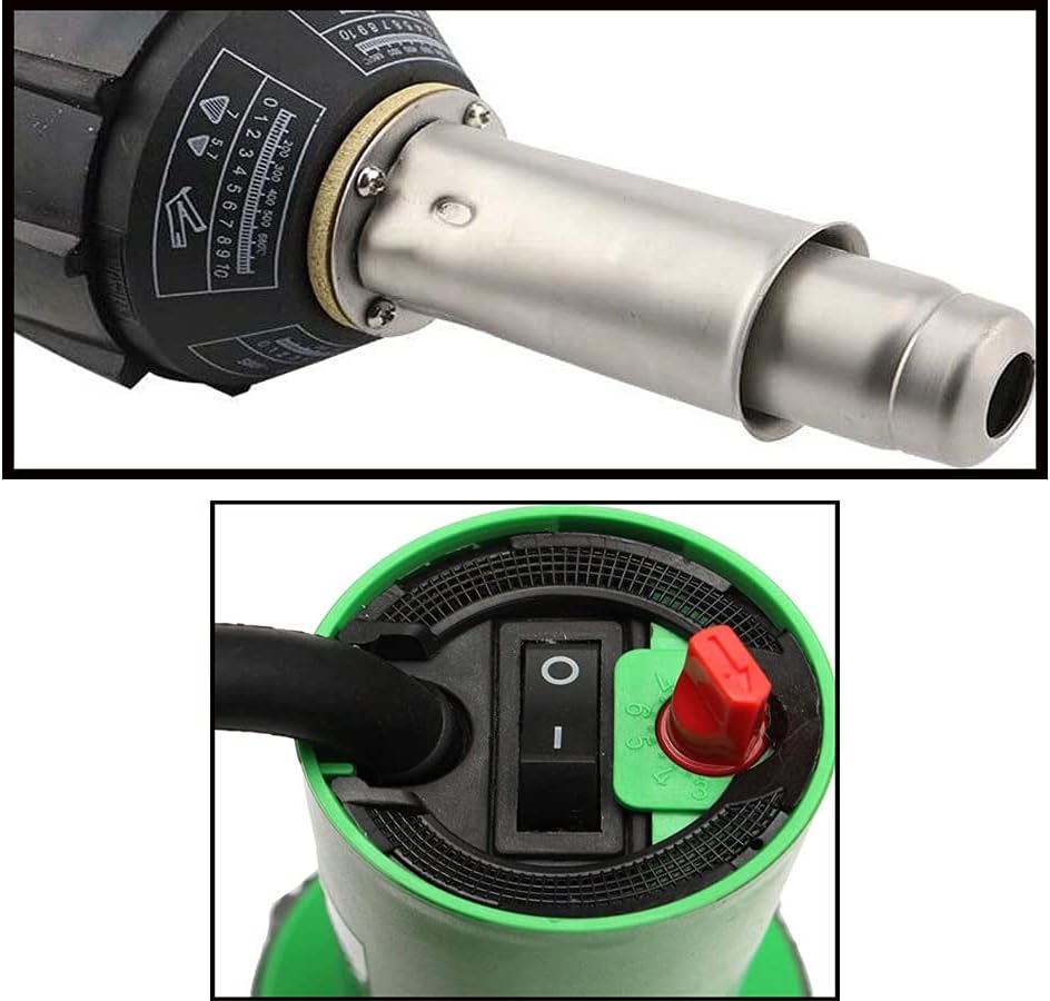 Beyondlife 1600W Plastic Welder Welding Tool Heat Heating Gun Torch Hot Air Pistol PVC Welder Machine Kit Set, with Butterfly Flooring Welding Kit and Convenient Carry Case