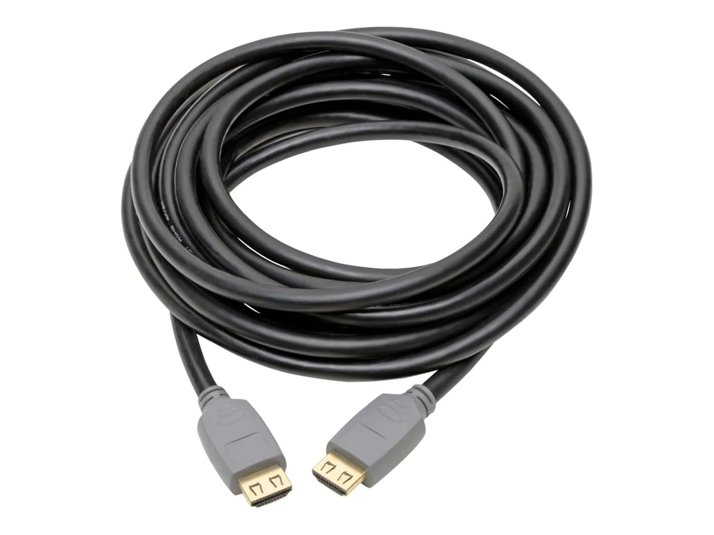 Tripp Lite P568-015-2A 4K HDMI Cable 15 ft, 60Hz Ultra HD HDR 4:4:4, Gripping Gold Connectors, 24AWG Shielded PVC, EMI/RFI, HDCP, Black, Cloud Care Pre-Configured Bundle Eligible (50 Pack)