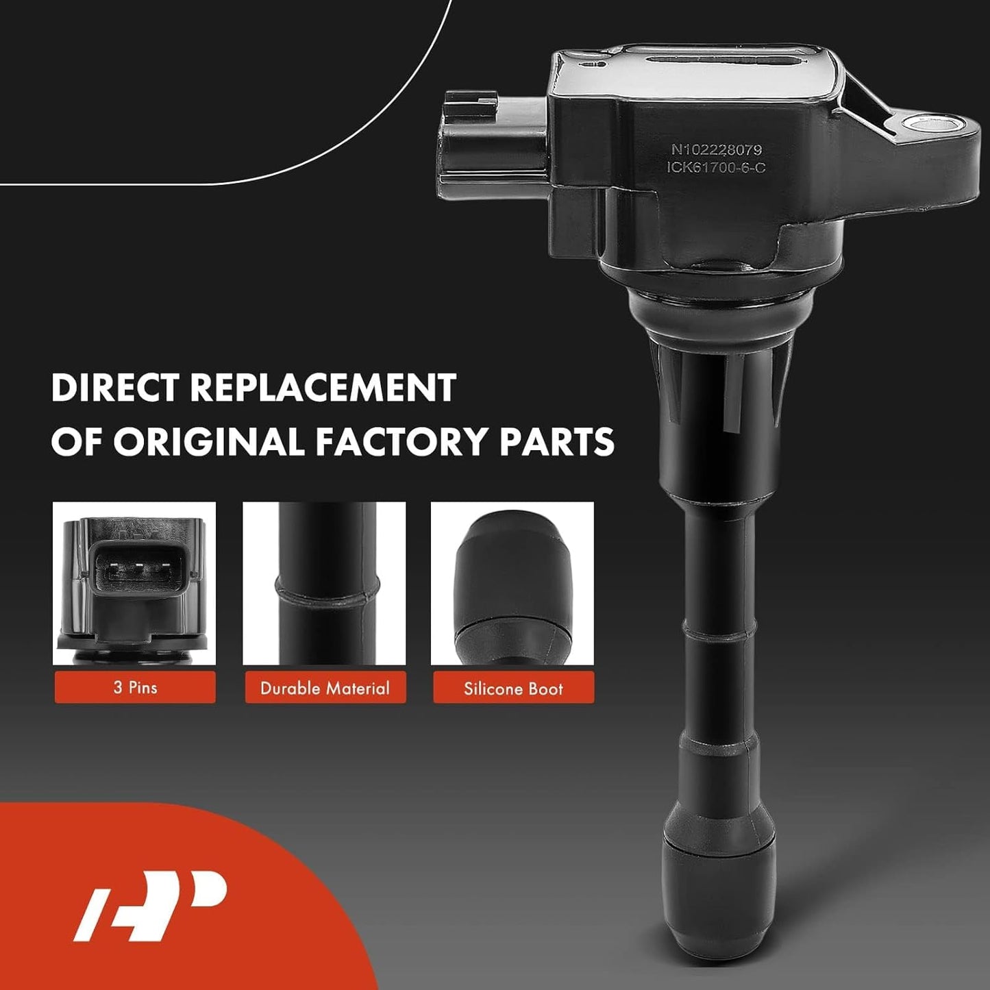 A-Premium Ignition Coils and Spark Plugs Kits Compatible with Nissan 370Z 2009-2020 & Infiniti Q50/Q60 2014-2015, QX50/QX70 2014-2017, Q70 2014-2019, Q70L, G37, EX37, FX37, M37, 3.7L 6-PC Set