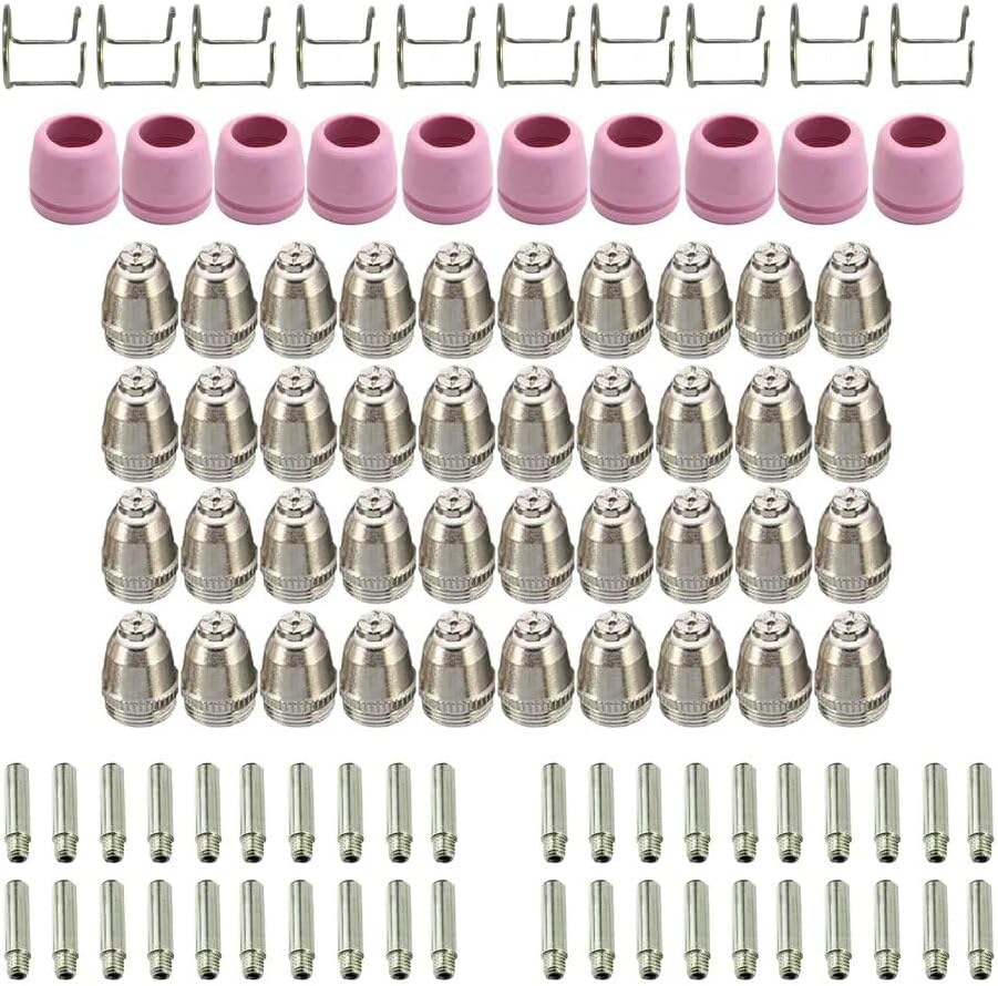 100pcs SG-55 AG-60P WSD-60 Plasma Cutter Consumables,Plasma Cutter Cutting Torch Tip Nozzles Consumables Kit
