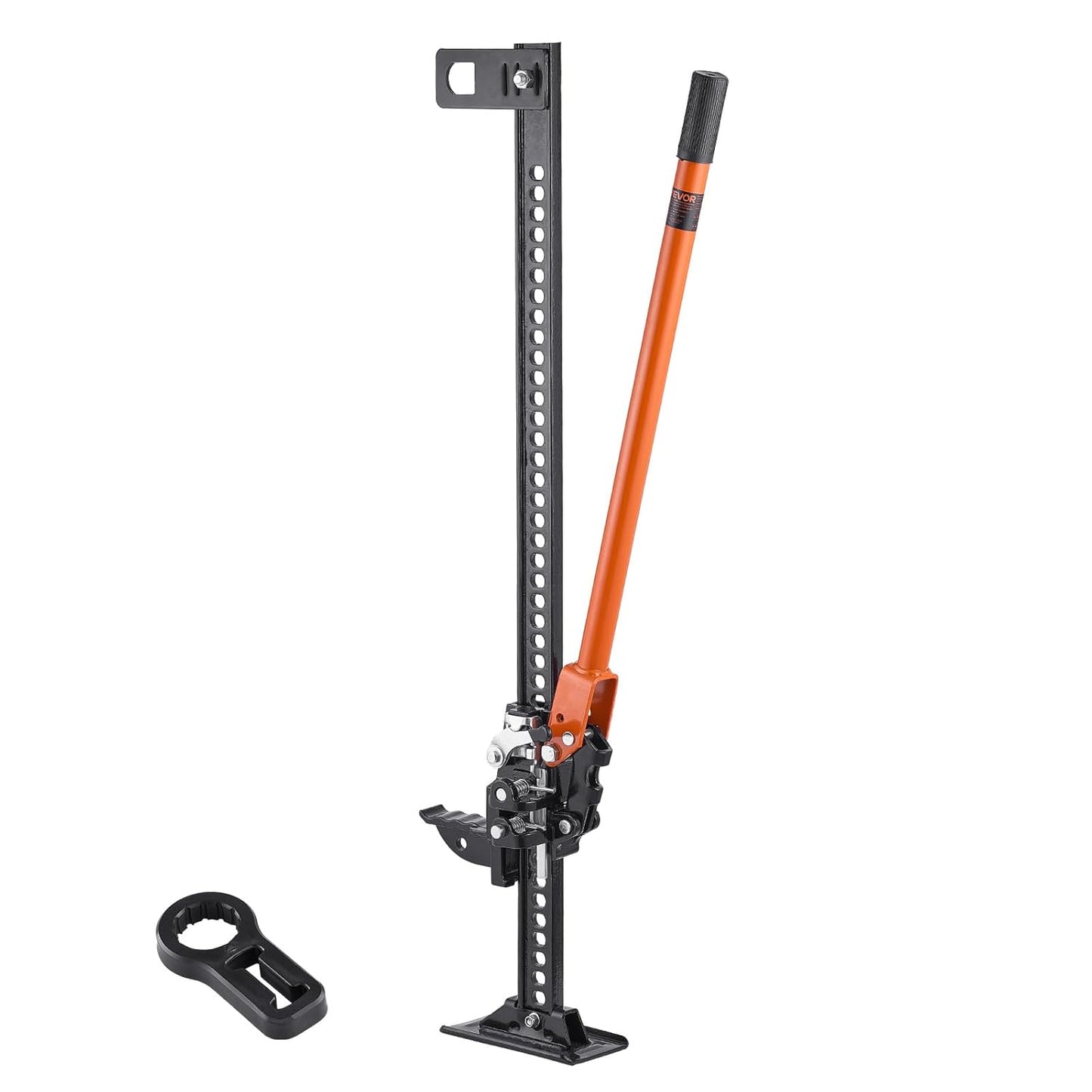 VEVOR Farm Jack 48 inch Utility High Lift Jack, 7000 lbs Capacity Ratcheting Off Road Jeep Jack, Heavy-Duty Farm Jack for Tractor, Truck, SUV, Bumper Lift, Orange