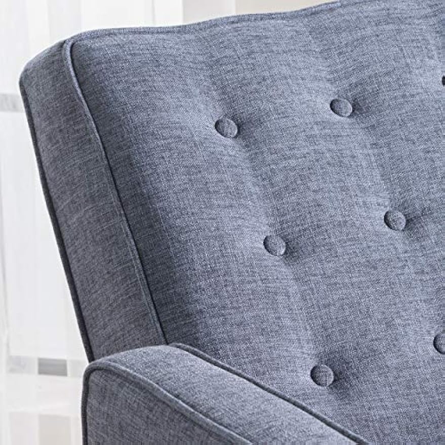 Christopher Knight Home Mervynn Mid-Century Modern Fabric Recliner, Dark Blue