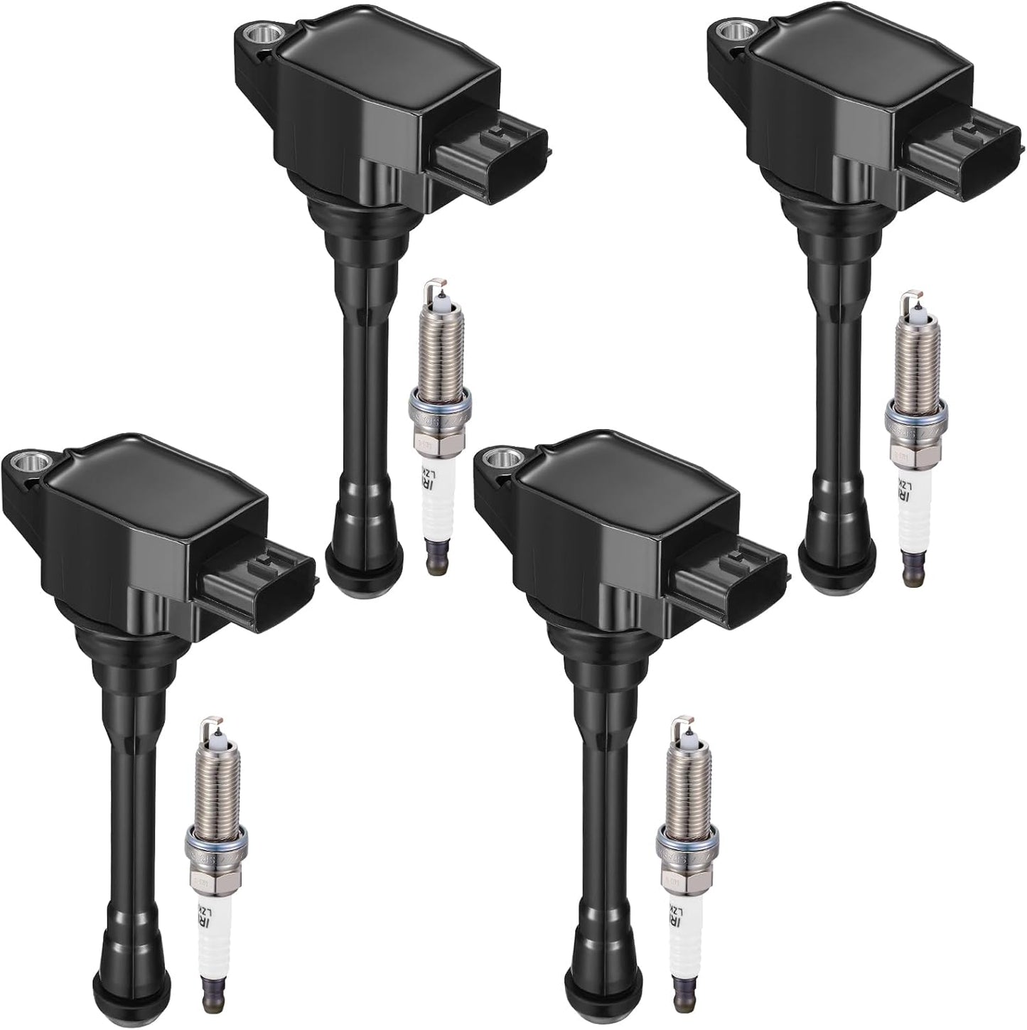 4-Pack UF659 Ignition Coils Compatible with Nissan Juke 11-17, Qashqai 17-22, Rogue Sport 17-22, Rogue 17-19, Sentra 17-19, 1.6L 2.0L L4 - Replaces 224481KC0A C1807 522202