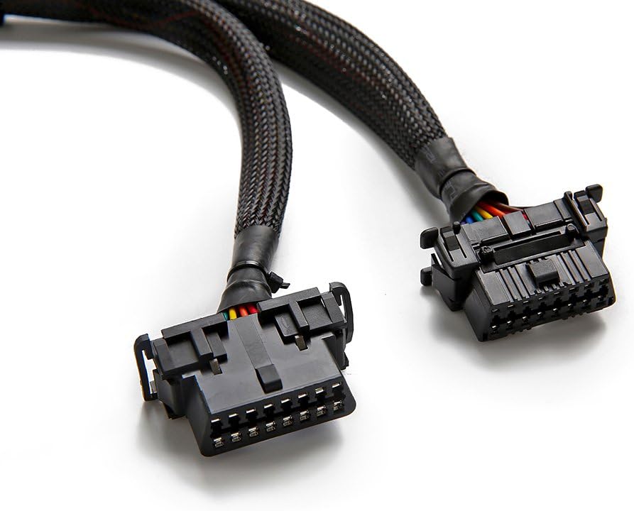 bbfly-B6 OBD II OBD2 16 Pin Splitter Extension 1x Male and 2X Female Extension Cable Adapter (1FT/30CM) (5 Pack)