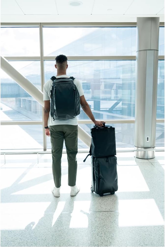 WANDRD TRANSIT Travel Backpack 45L - Photography Backpack with Laptop Compartment - Personal Item Travel Bag - Large Back-Pack for Women and Men (Black)