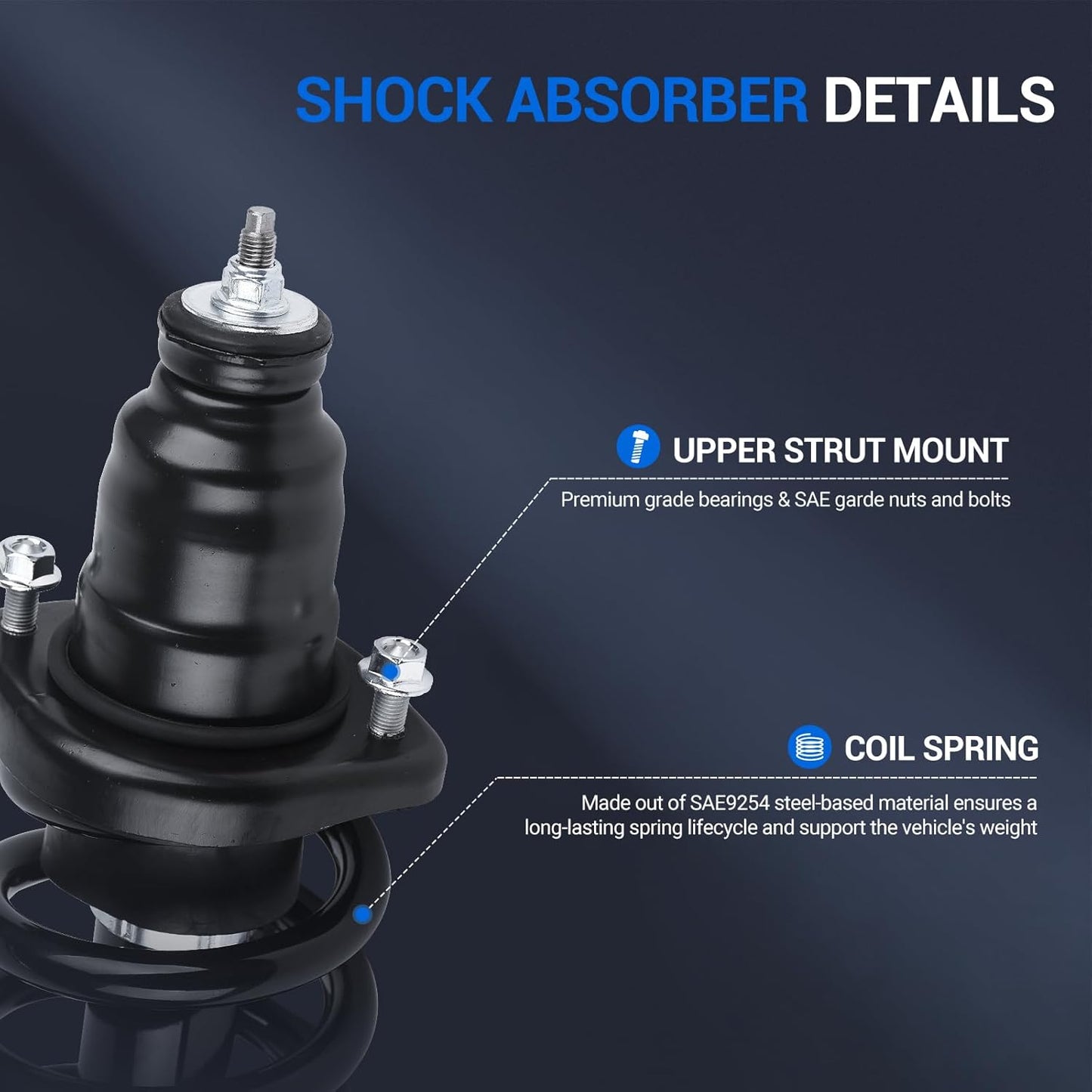 Autoround 171101L+171101R Rear Struts Shock Absorbers fit for Honda Element 2003 2004 2005 2006 2007 2008 2009 2010 2011