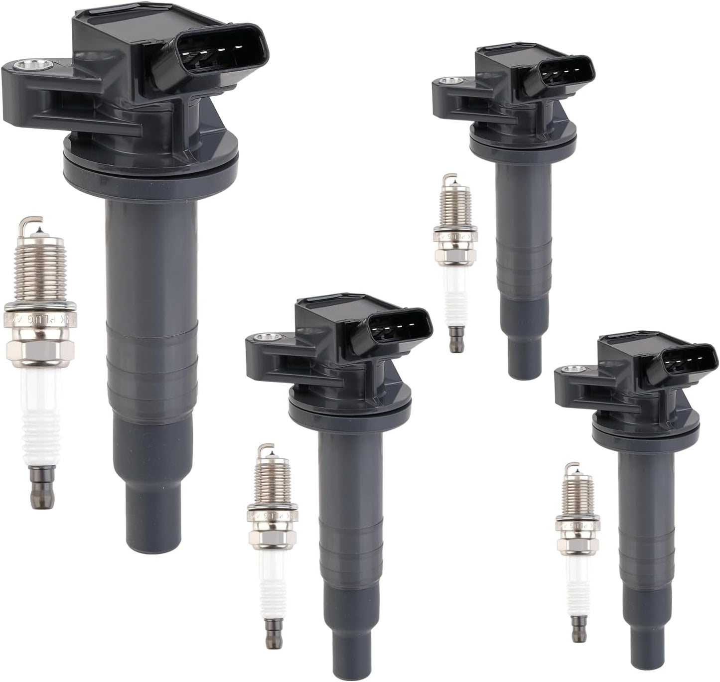 Set of 6 Ignition Coils Pack UF569 and Iridium Spark Plug 90117 compatible with GMC Acadia Canyon Terrain Chevy Caprice Colorado Equinox Malibu Cadillac ATS CTS Buick Pontiac Saturn Suzuki