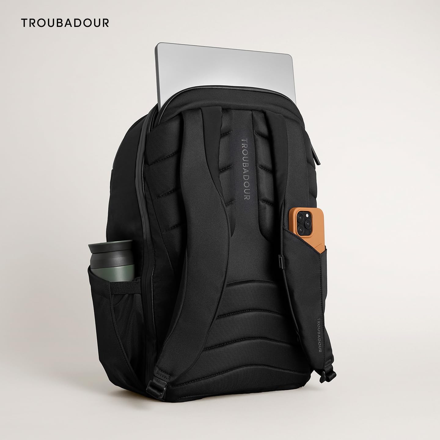 Troubadour Apex Travel Backpack - Expandable Up to 42L Capacity - Black