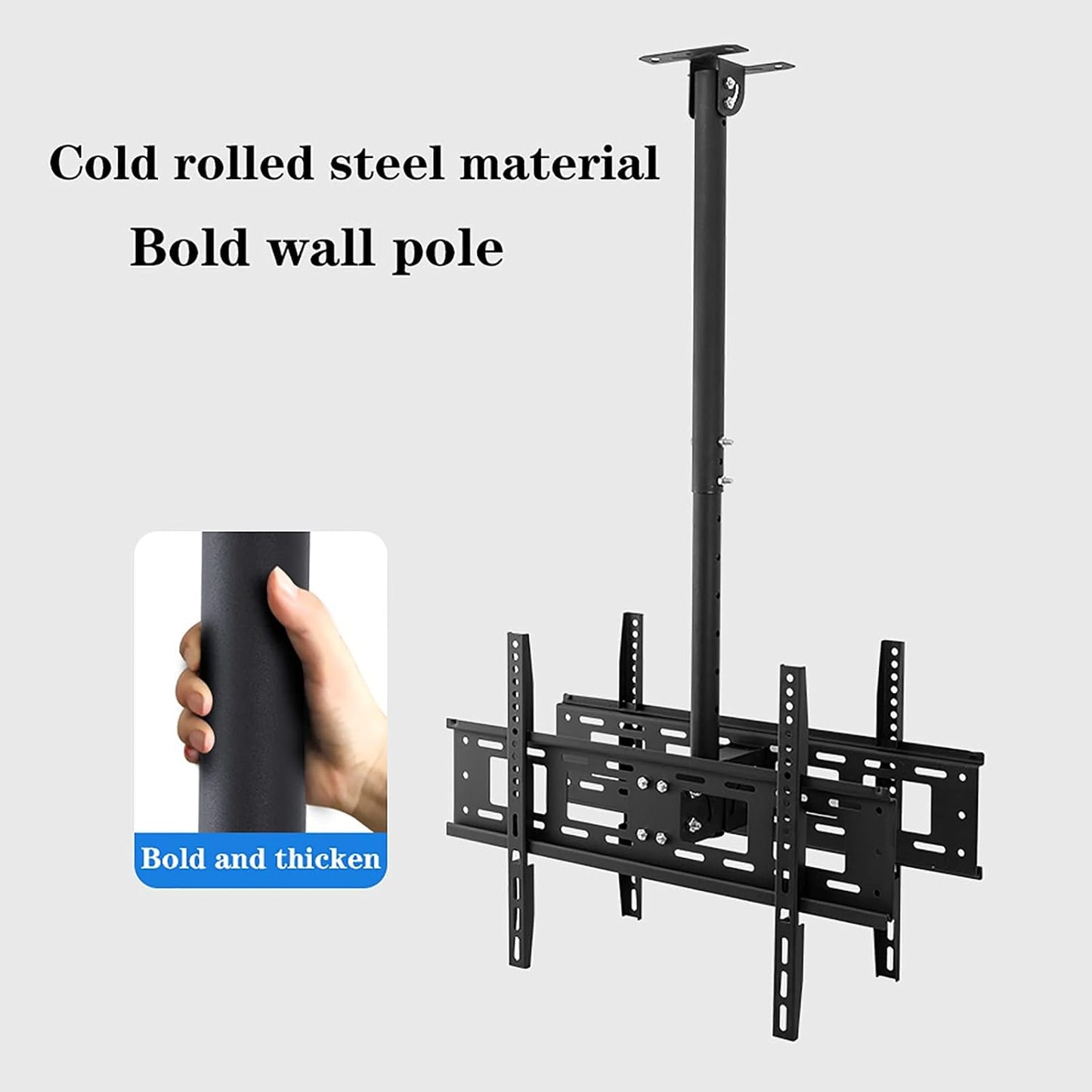 Universal TV Stand tv Wall Mount Double Sn Ceiling TV Mount, 360° Swivel and Tilt Ceiling TV Bracket, Fit Most 40-70 Inch LCD Flat Sn and Curved TVs (Size : 1m) (4m)